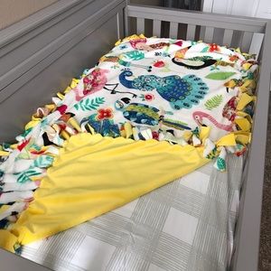 Crib sized tie blanket